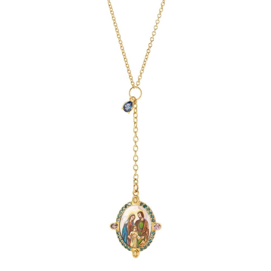 Jewelry Colette | Single Medal Lariat Drop Necklace