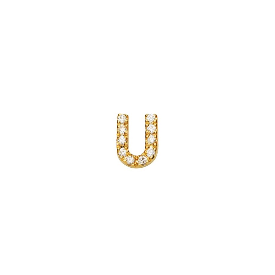 Jewelry Loquet | Diamond Letter U Charm