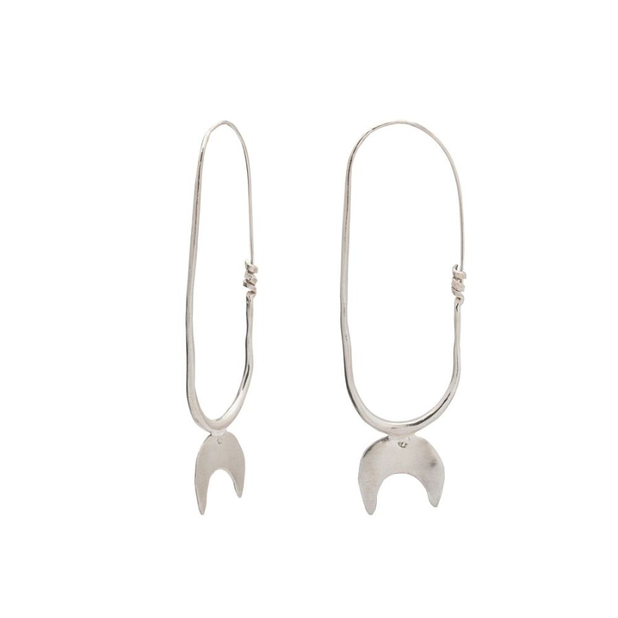 Jewelry Ariana Boussard-Reifel | Fede Crescent Earrings - Silver