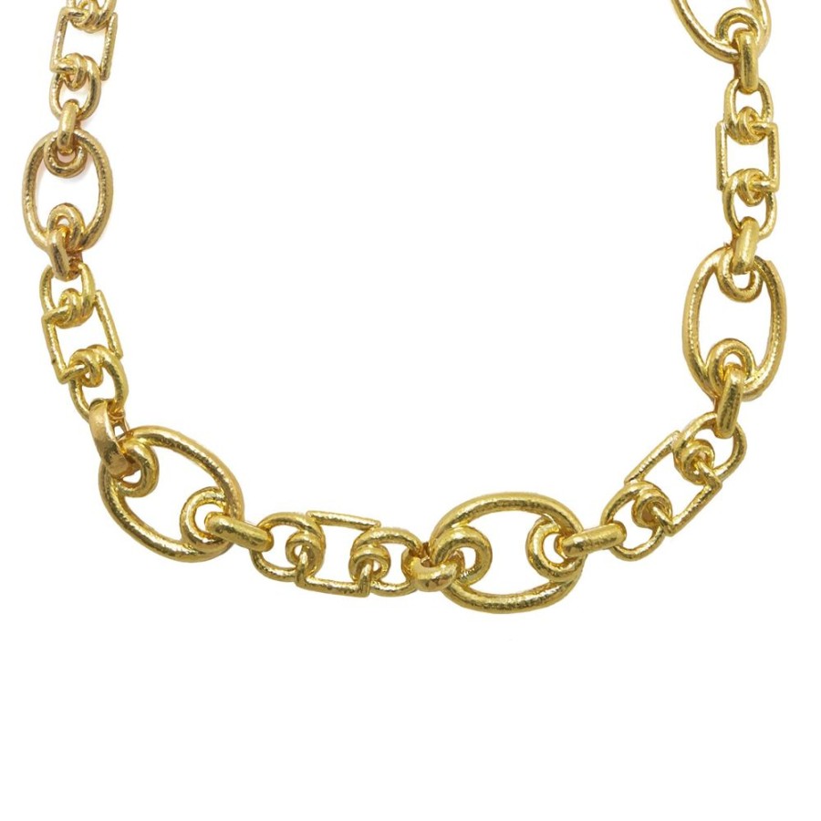 Jewelry David Webb | Loopy Oval And Square Link Chain Necklace