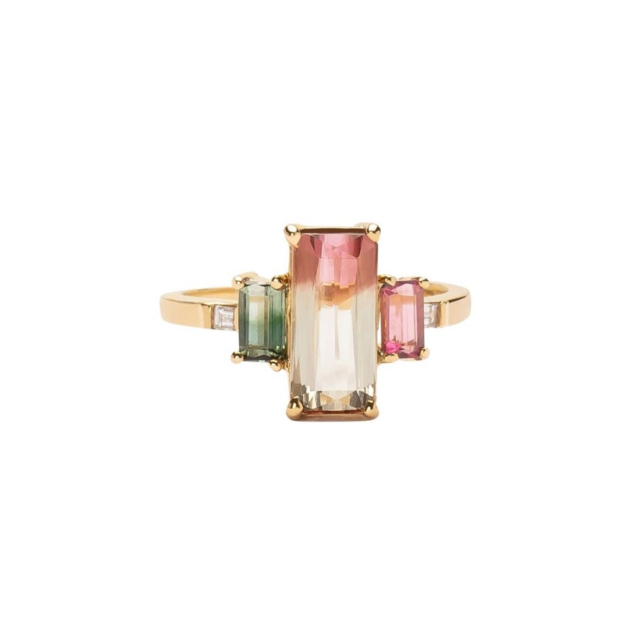 Jewelry Xiao Wang | Galaxy Ring - Bi Color & Pink Tourmaline