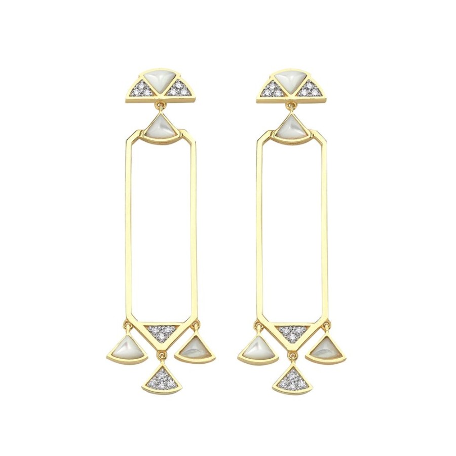 Jewelry Melis Goral | La Linea Mother Of Pearl Earrings