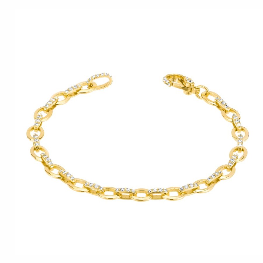 Jewelry Carbon & Hyde | Oval Link Bracelet - Yellow Gold