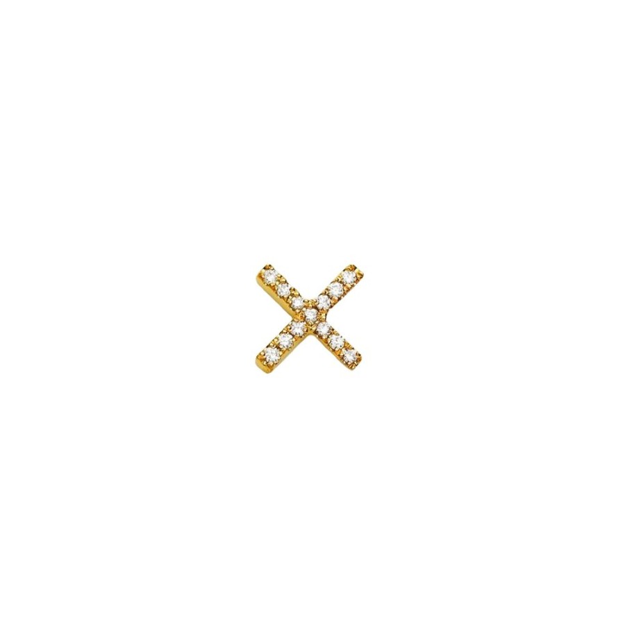 Jewelry Loquet | Diamond "X" Kiss Charm