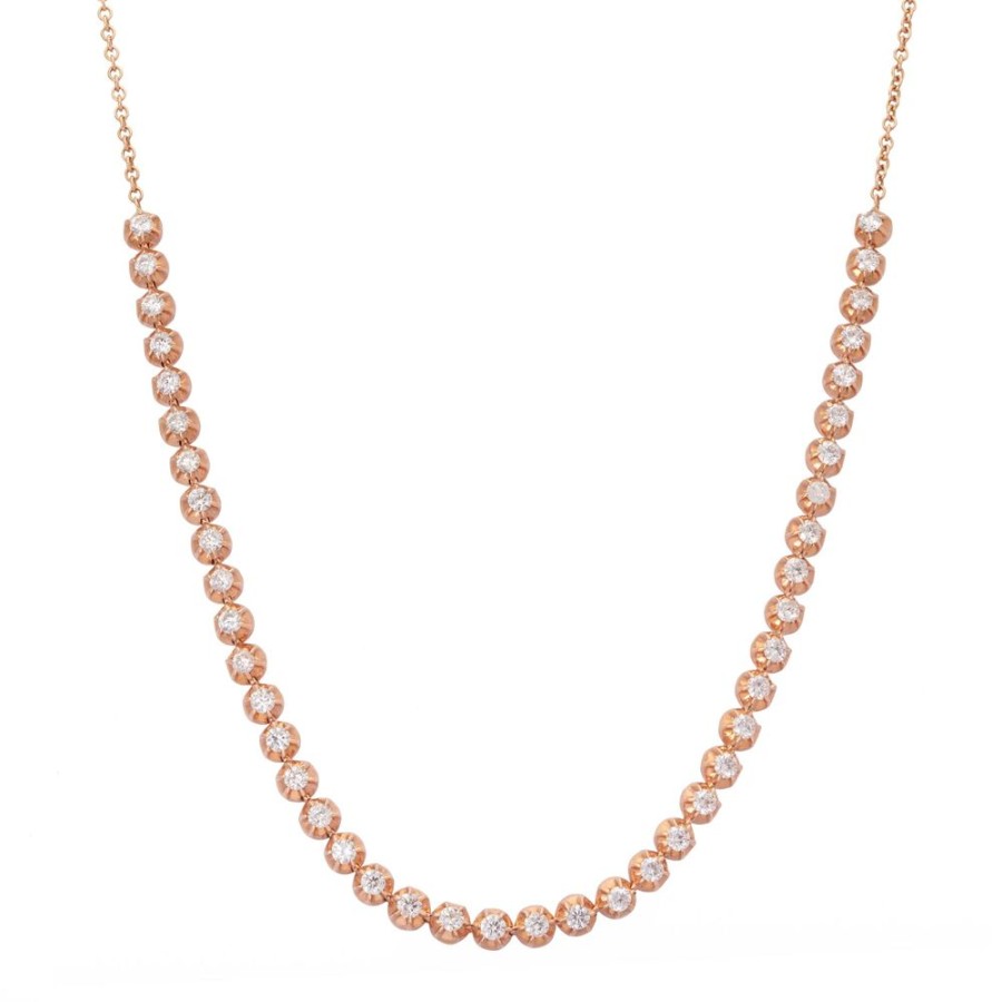 Jewelry Carbon & Hyde | Rosette Tennis Choker - Rose Gold