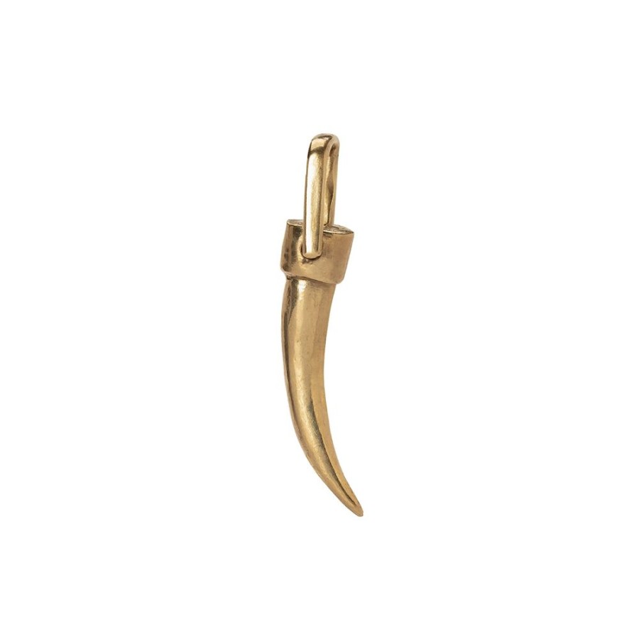 Jewelry James Colarusso | Large Horn Pendant - Yellow Gold