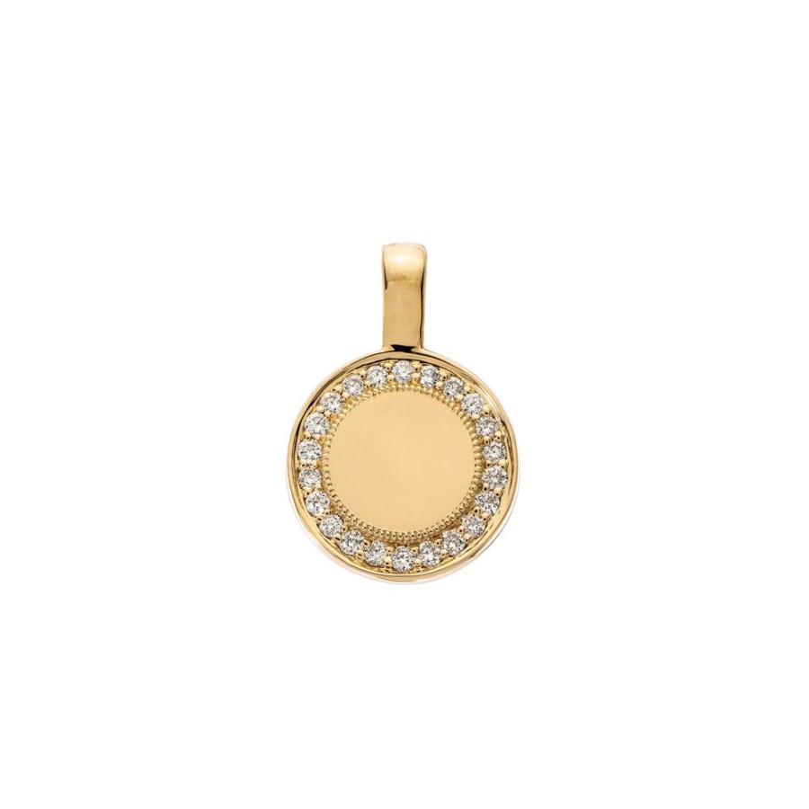 Jewelry Sethi Couture | P.S. Small Round Diamond Charm - Yellow Gold