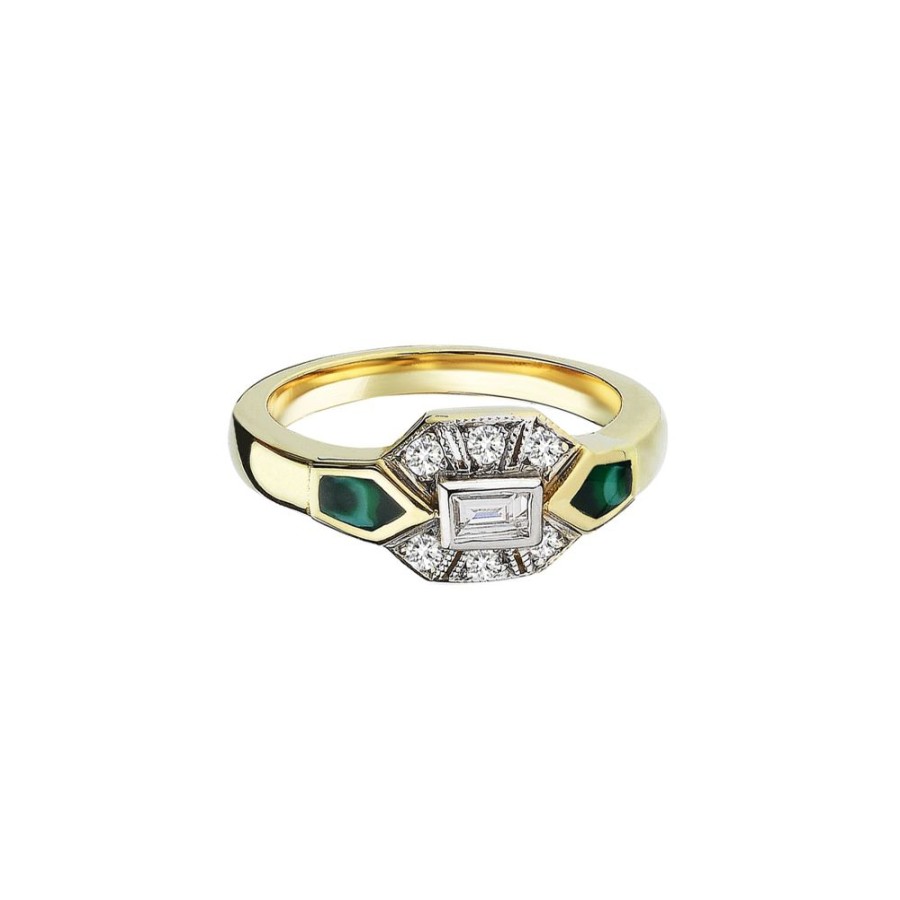 Jewelry Melis Goral | Malachite Enamel Reflection Ring