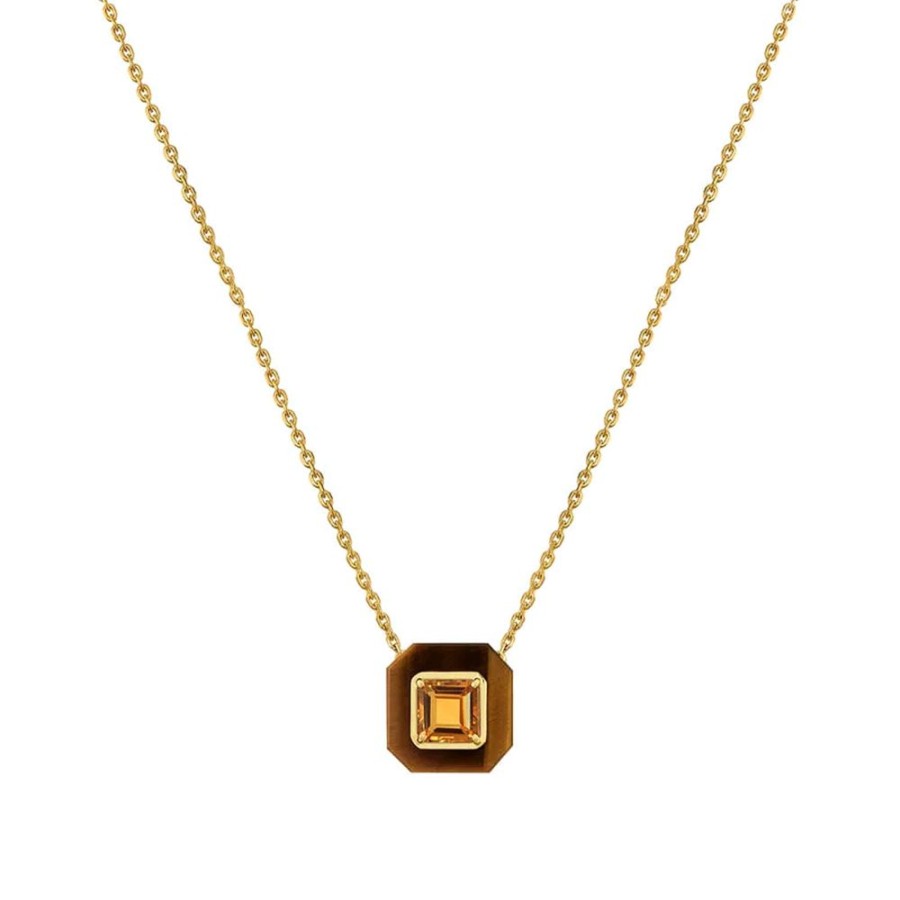 Jewelry Sauer | Citrine Frame Tribes Necklace