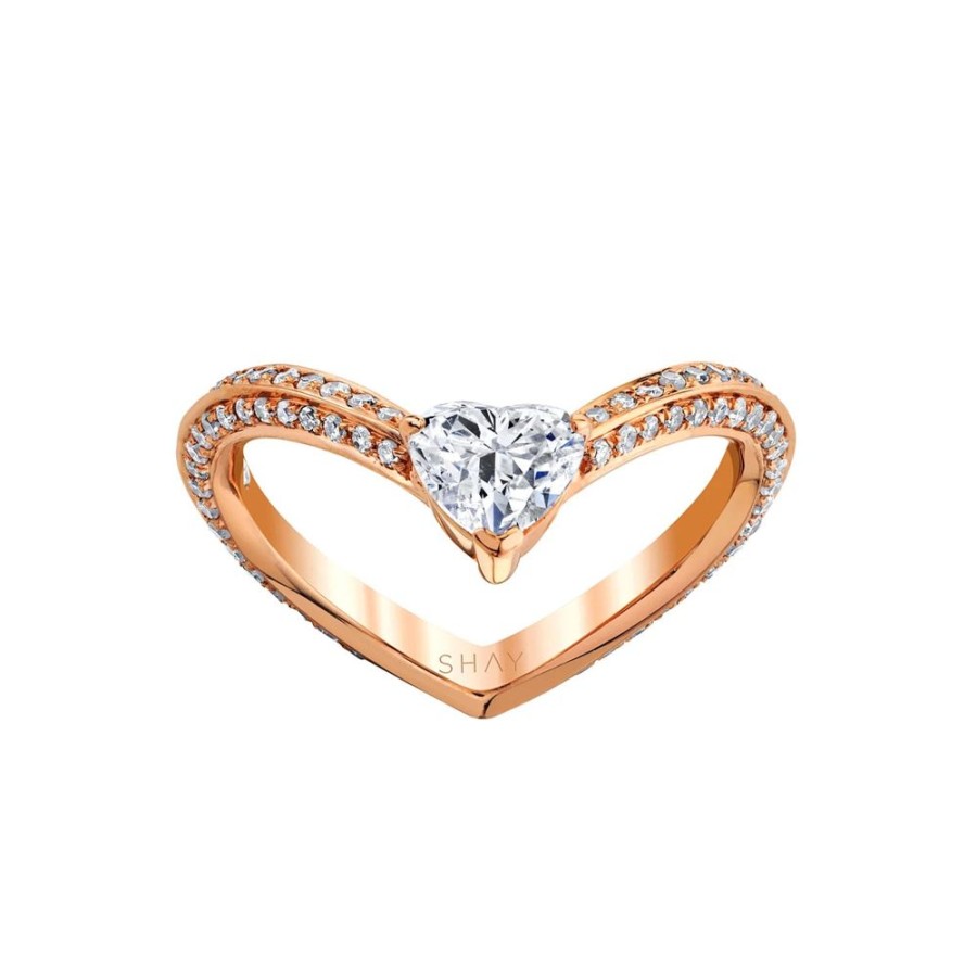 Jewelry SHAY | Heart Chevron Pinky Ring