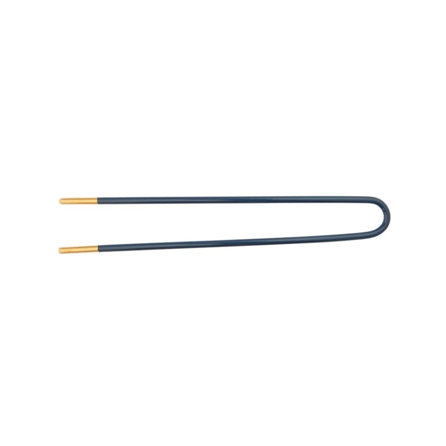 Jewelry Trouver | Navy Enamel Gold Plated Hair Pin