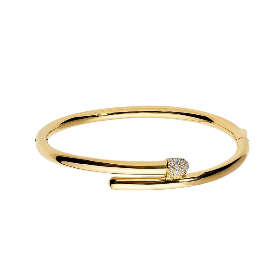 Jewelry Elior | Extrusion Bypass Pill Cuff - Yellow Gold