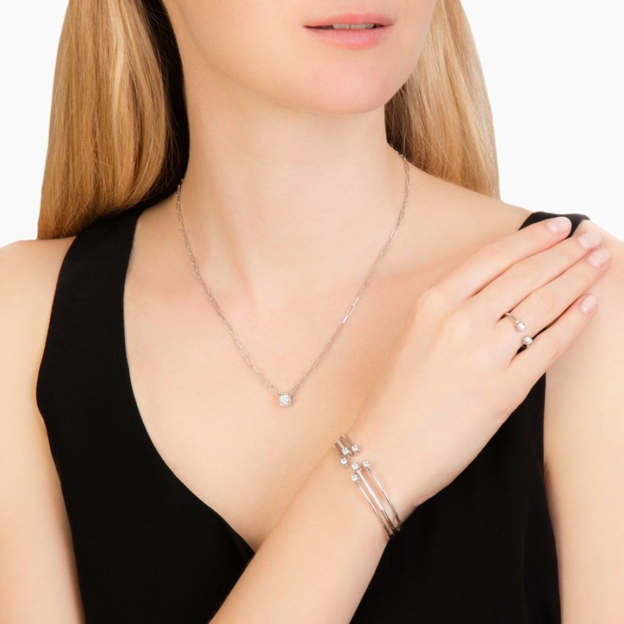 Jewelry Dinh Van | Le Cube Diamant Large Necklace - White Gold