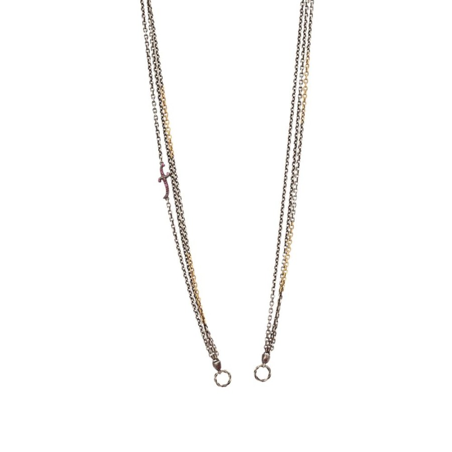 Jewelry Sevan Bıçakçı | Ruby Dagger Triple Delicate Chain