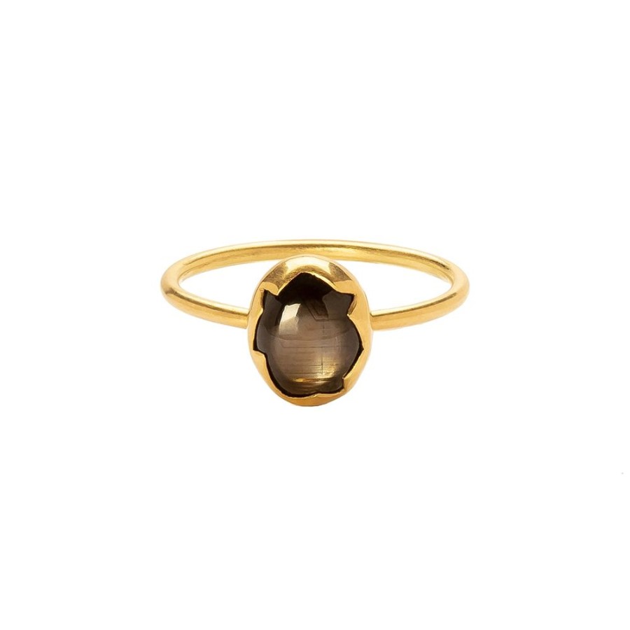 Jewelry Annette Ferdinandsen | Egg Stacker Ring - Black Star Sapphire