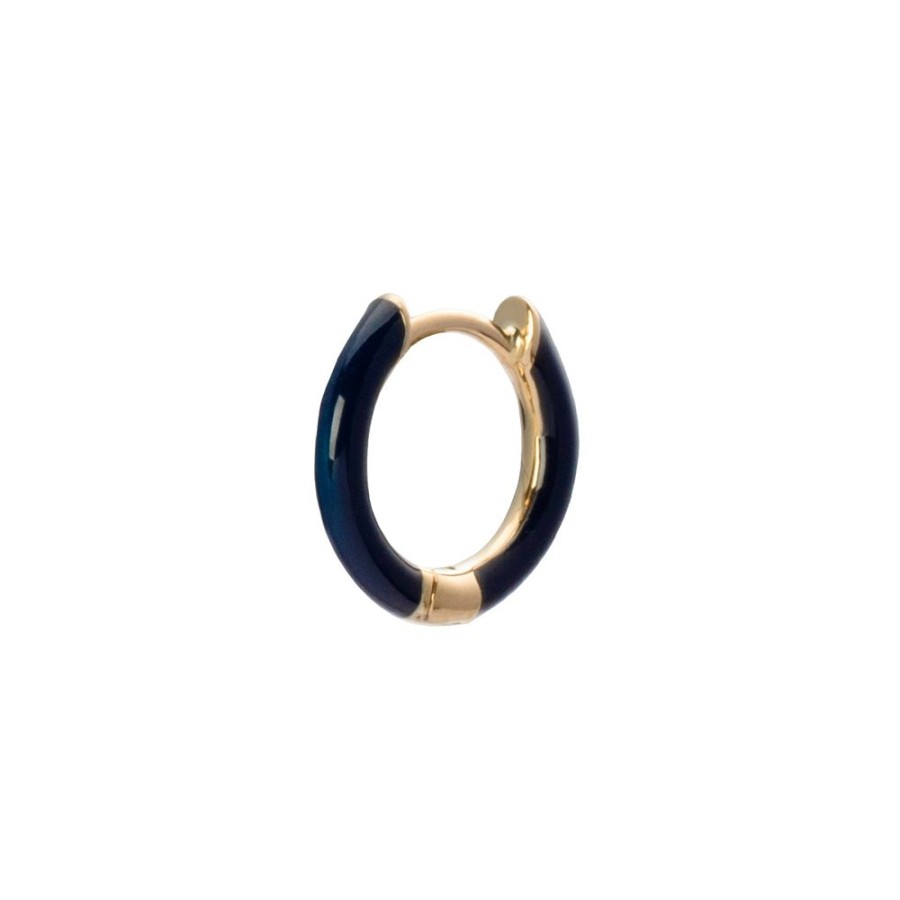 Jewelry Trouver | Enamel Huggie 8Mm - Navy