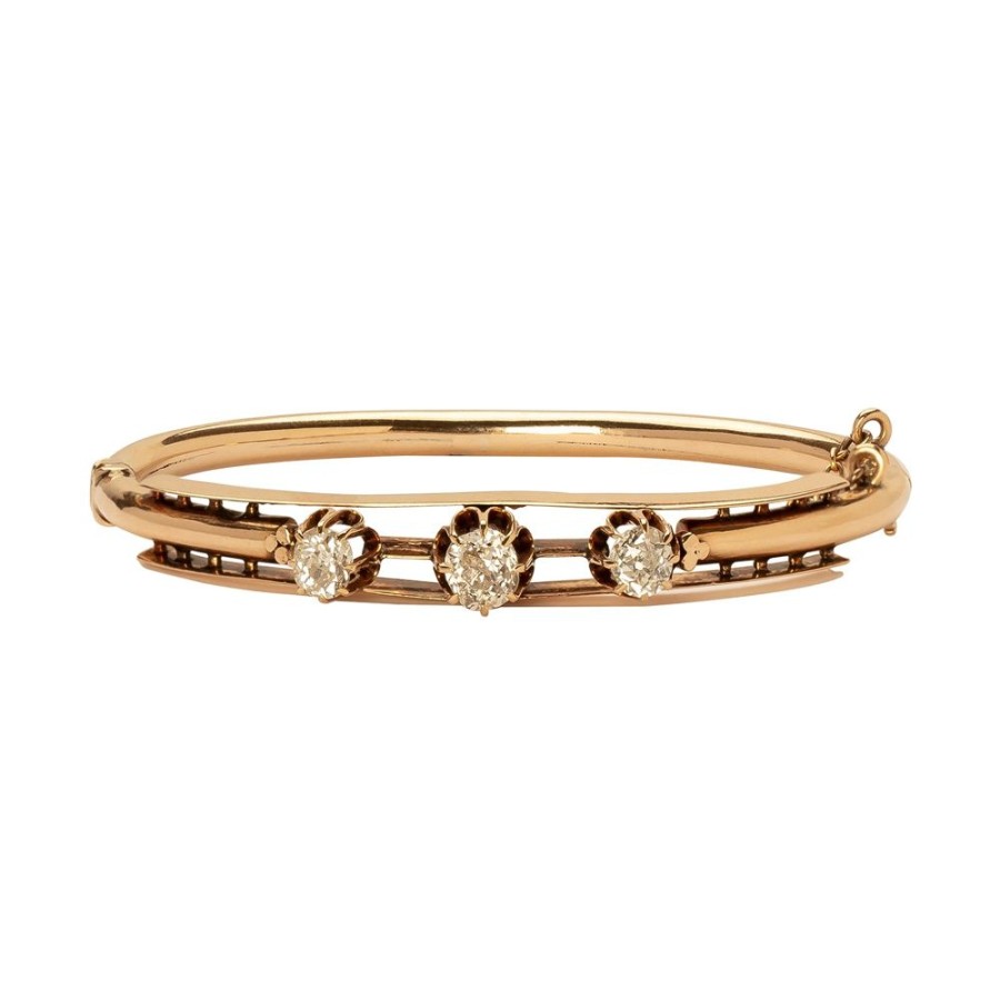 Jewelry Jenna Blake | Vintage Trio Diamond Bangle