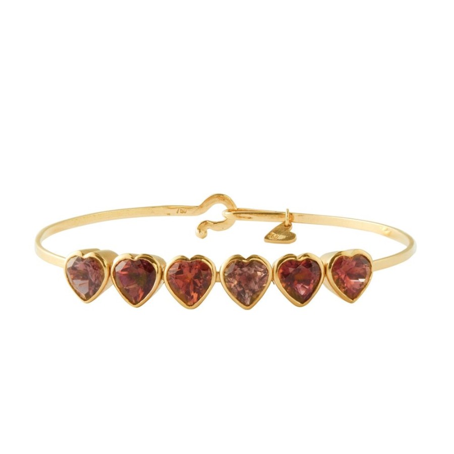 Jewelry Christina Alexiou | Six Heart Bracelet - Pink Tourmaline