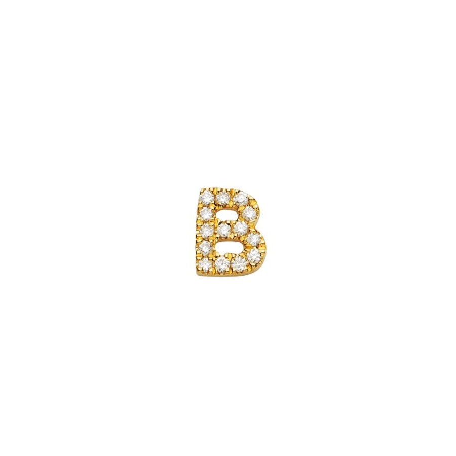 Jewelry Loquet | Diamond Letter B Charm