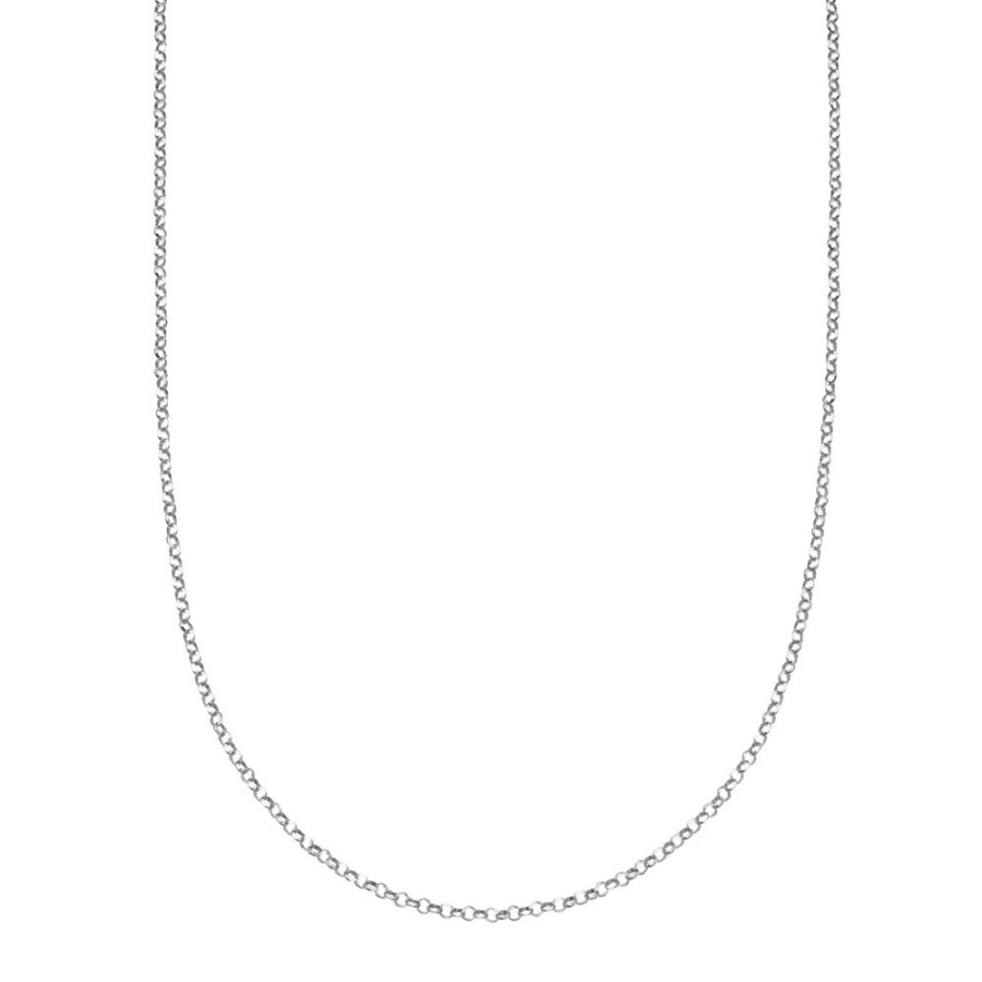 Jewelry Loquet | 18" Rolo Chain - White Gold