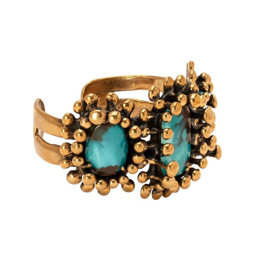 Jewelry Lisa Eisner Jewelry | One-Of-A-Kind Bisbee Turquoise Triple Temple Cuff