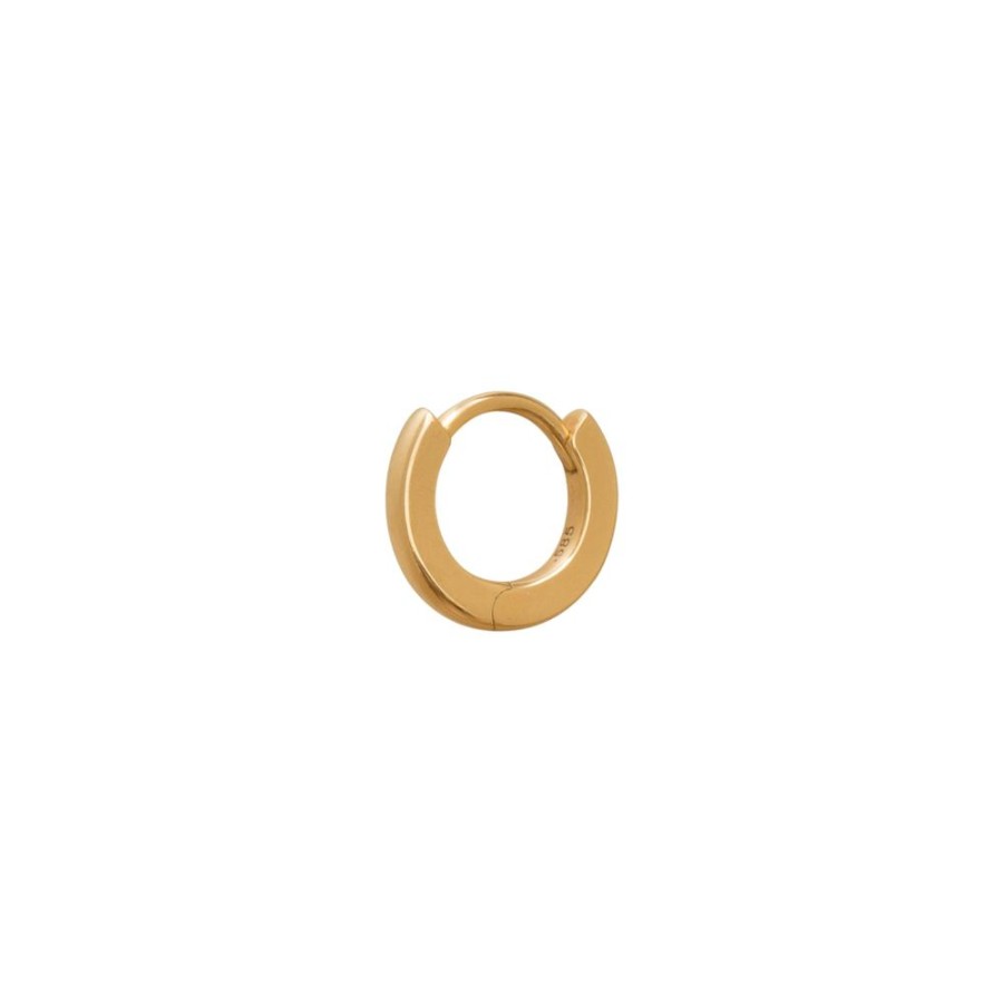 Jewelry Trouver | Solid Gold Huggie 5Mm - Yellow Gold