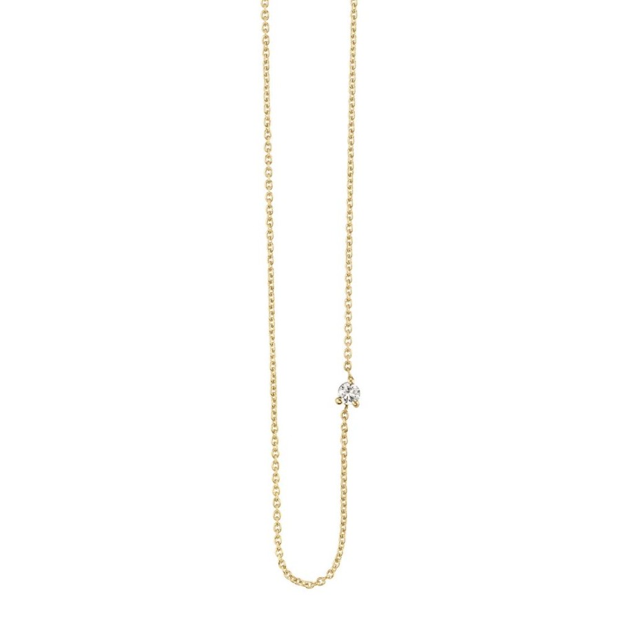 Jewelry Lizzie Mandler | Floating Necklace - Round Diamond