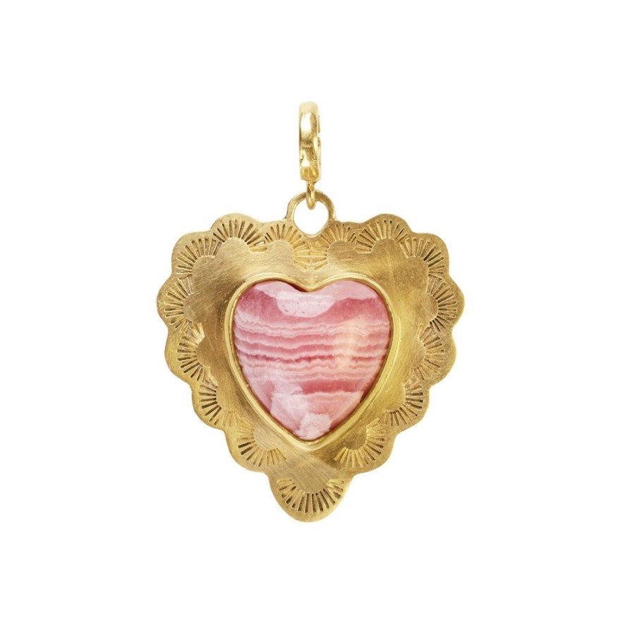 Jewelry Christina Alexiou | Rhodochrosite Large Heart Charm