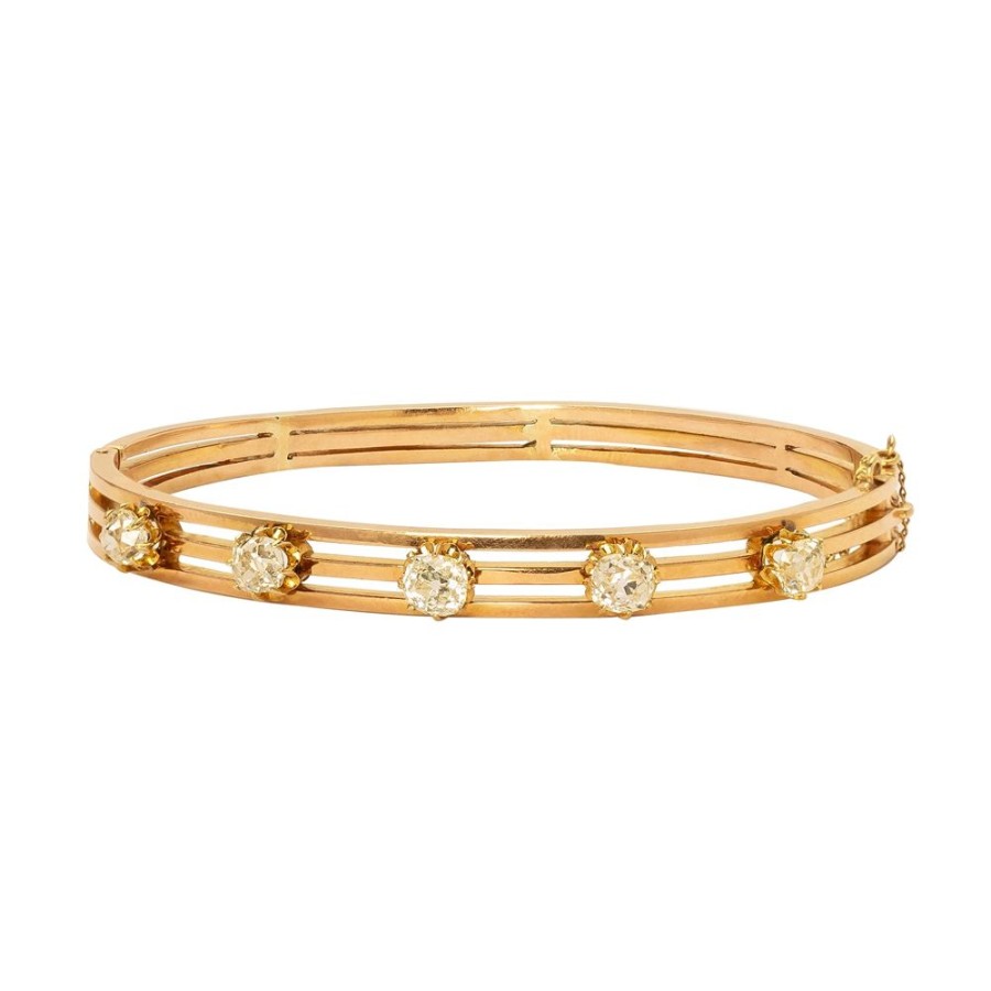 Jewelry Jenna Blake | Vintage Five Diamond Bangle