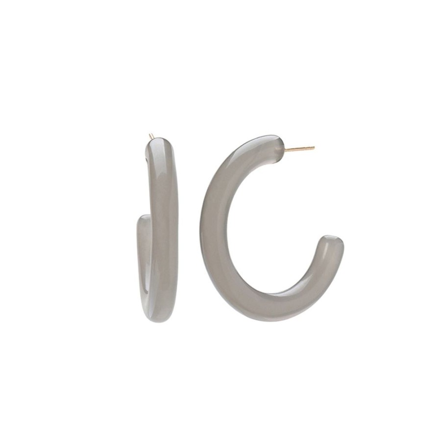 Jewelry Trouver | Small Grey Acrylic Hoops