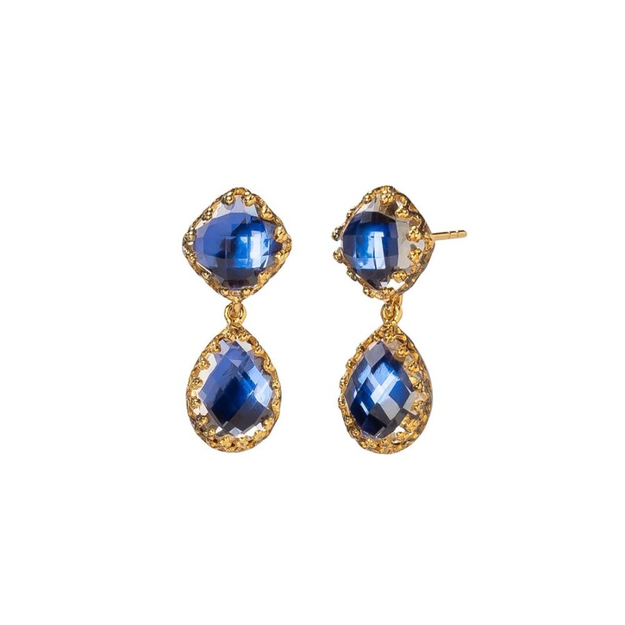 Jewelry Larkspur & Hawk | Jane Small Day Night Earrings - Indigo