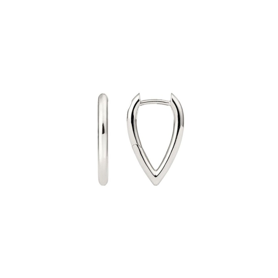 Jewelry Engelbert | Drop Link Earrings - White Gold 18Mm