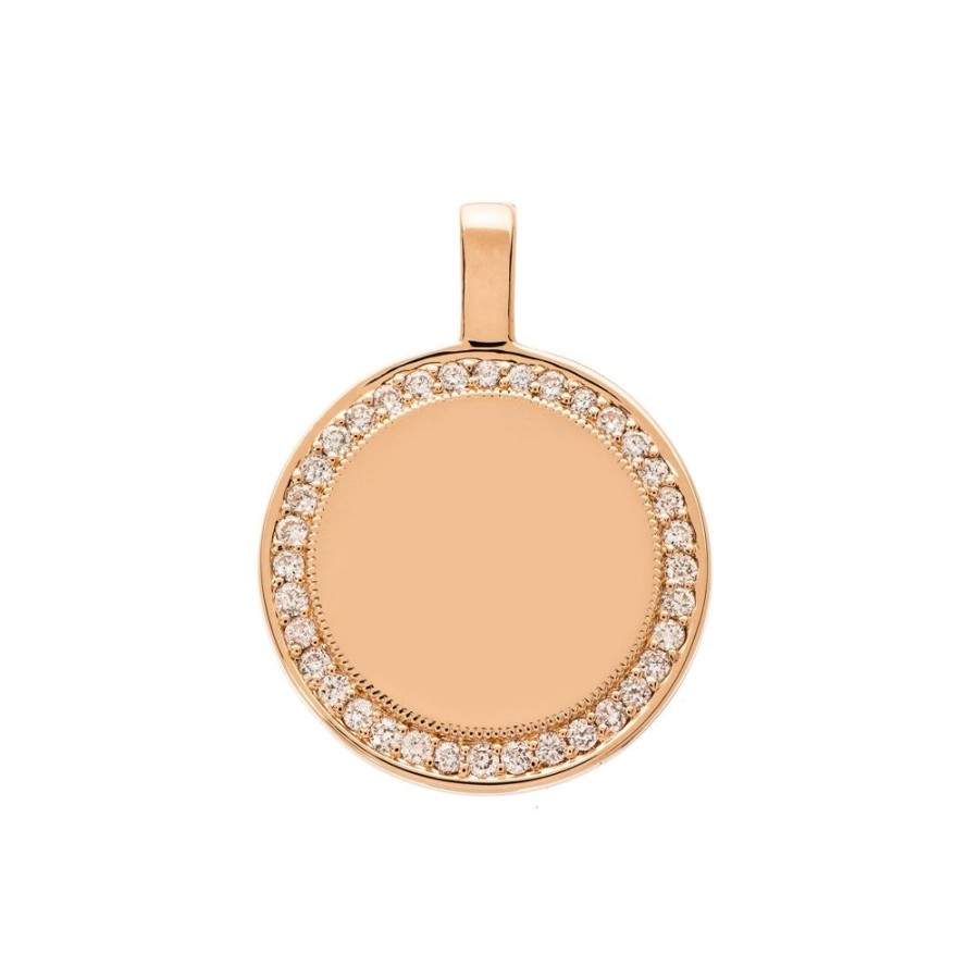 Jewelry Sethi Couture | P.S. Large Round Diamond Charm - Rose Gold