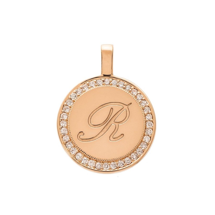 Jewelry Sethi Couture | P.S. Large Round Diamond Charm - Rose Gold