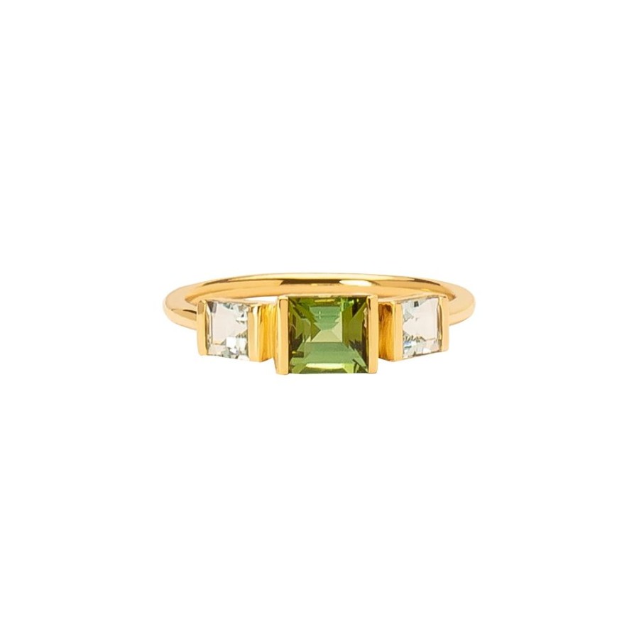 Jewelry YI Collection | Triplet Ring - Tourmaline & Aquamarine