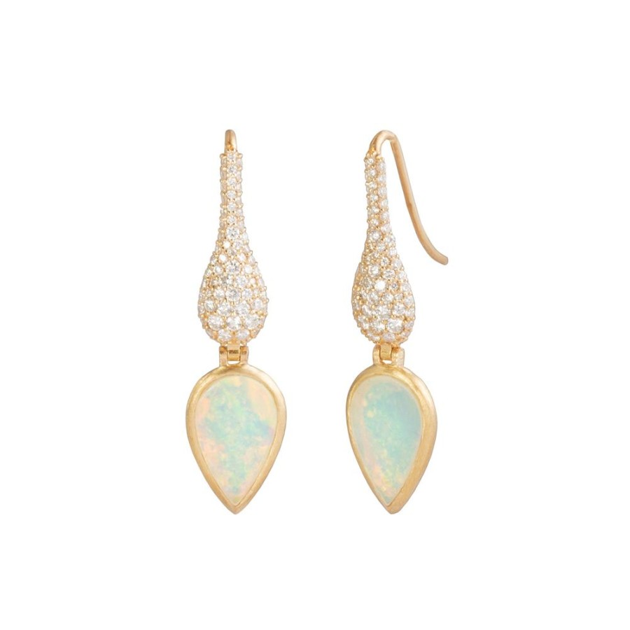 Jewelry Loriann Stevenson | Crystal Opal & Diamond Drop Earrings