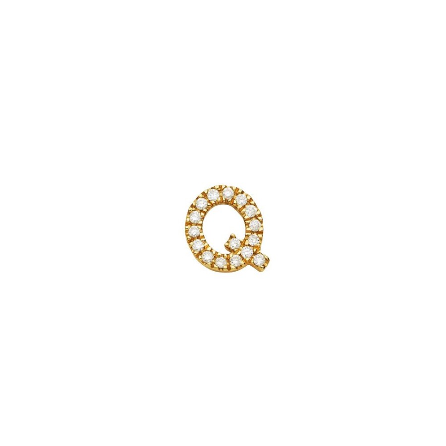 Jewelry Loquet | Diamond Letter Q Charm