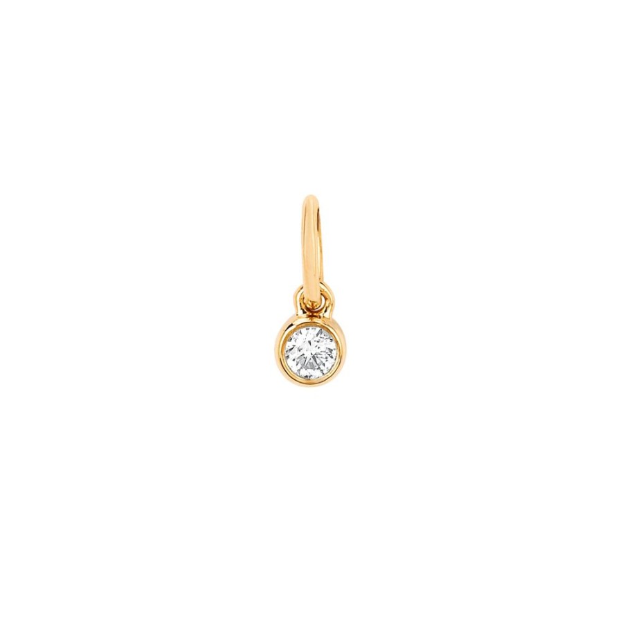 Jewelry EF Collection | Diamond Bezel Pendant - Yellow Gold