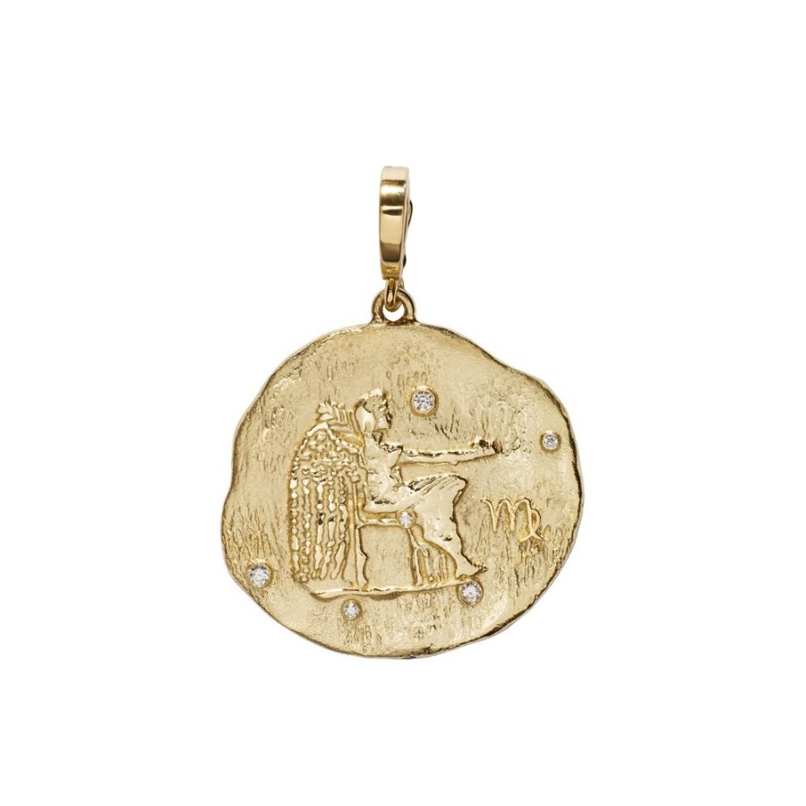 Jewelry Azlee | Zodiac Large Coin Charm - Virgo