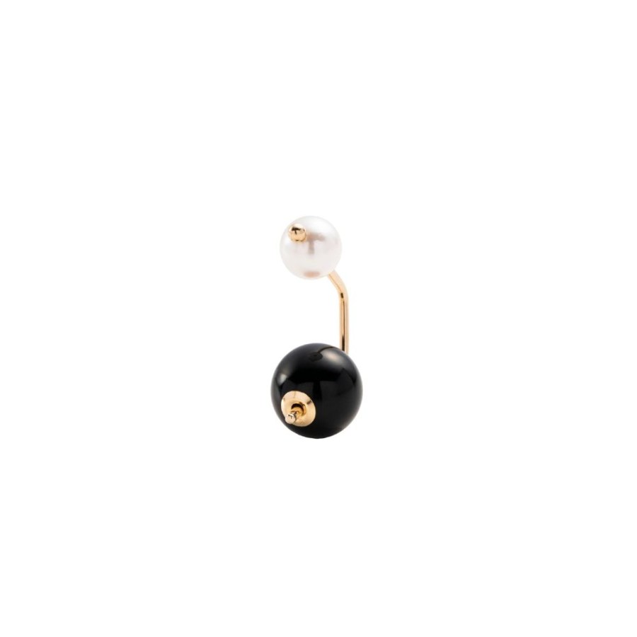 Jewelry Hirotaka | Bumble Bee Earring - Pearl & Onyx