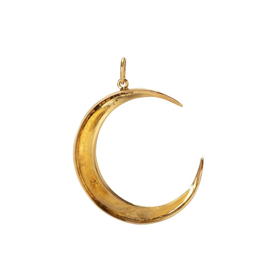 Jewelry Antique & Vintage Jewelry | Graduated Pearl Crescent New Moon Pendant