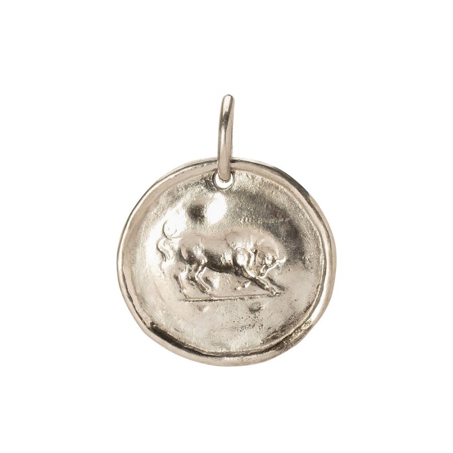 Jewelry James Colarusso | Bull Coin Pendant - Silver