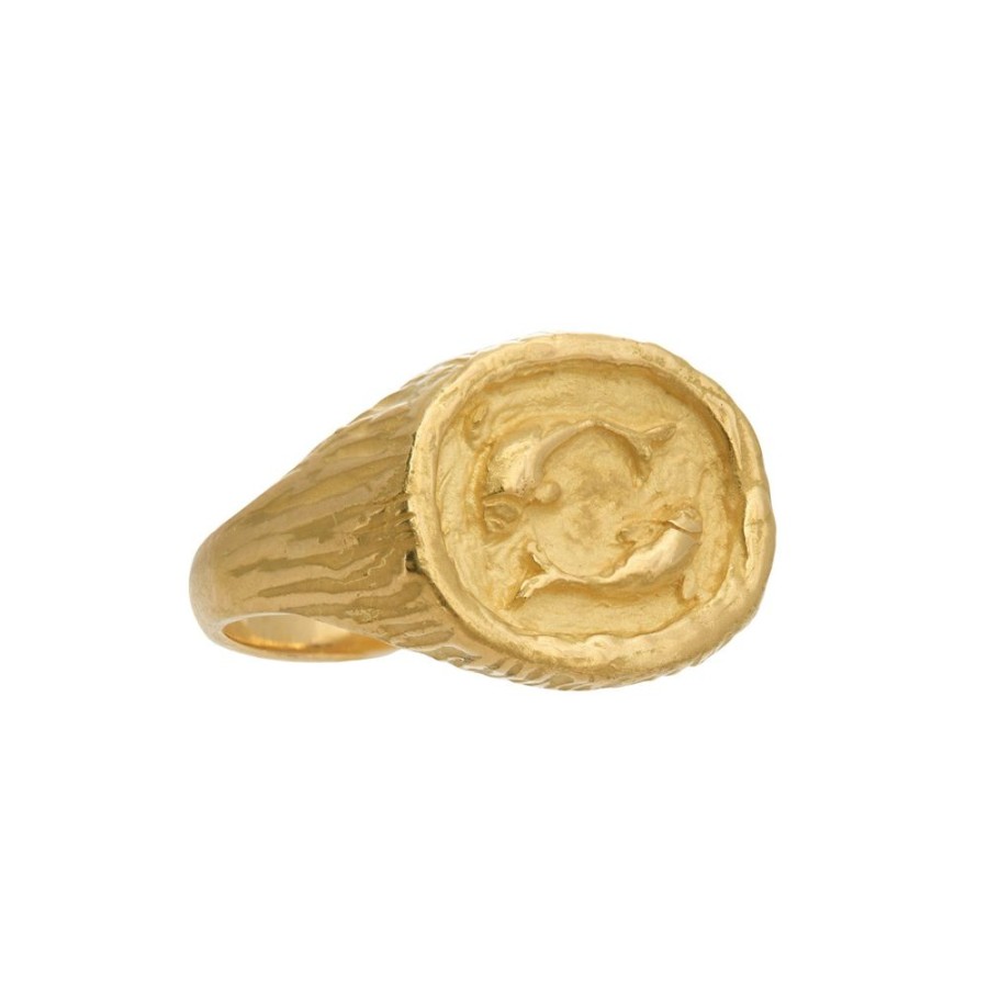 Jewelry Sidney Garber | Pisces Zodiac Ring - Yellow Gold