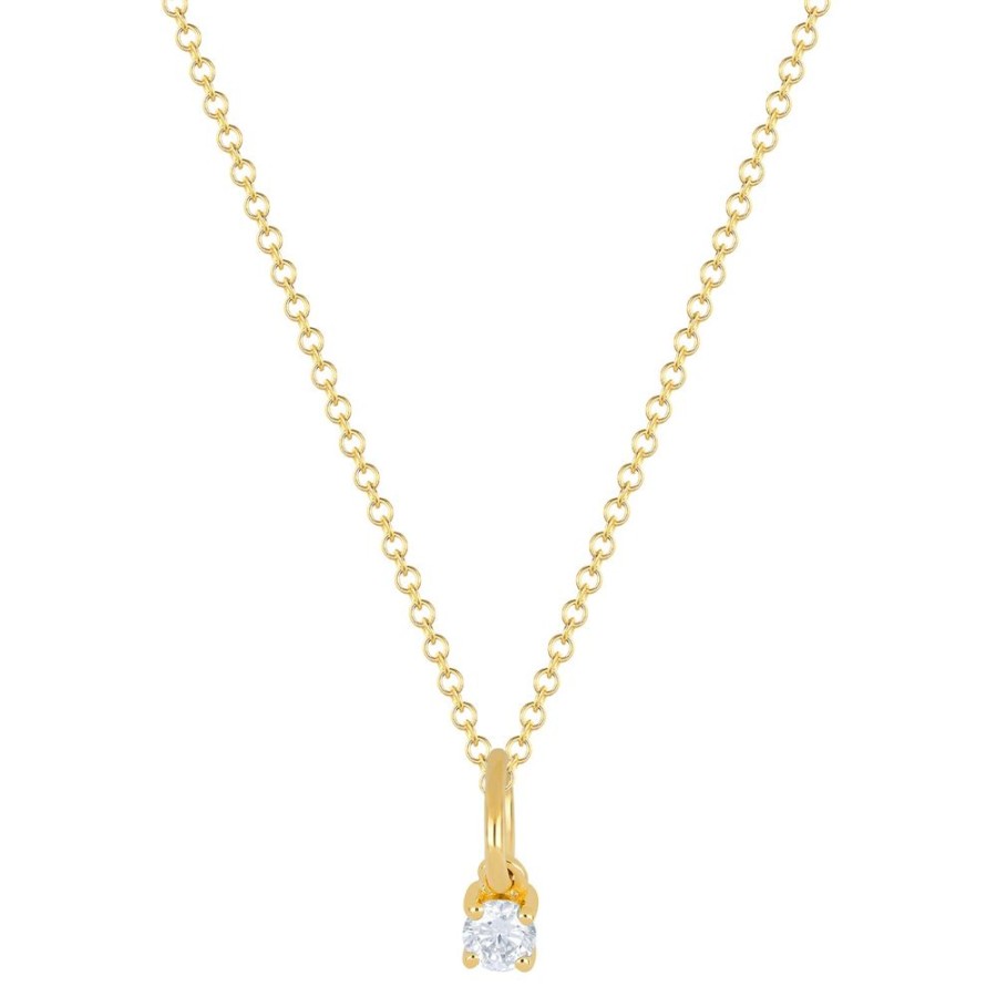 Jewelry EF Collection | Diamond Birthstone Necklace - Yellow Gold