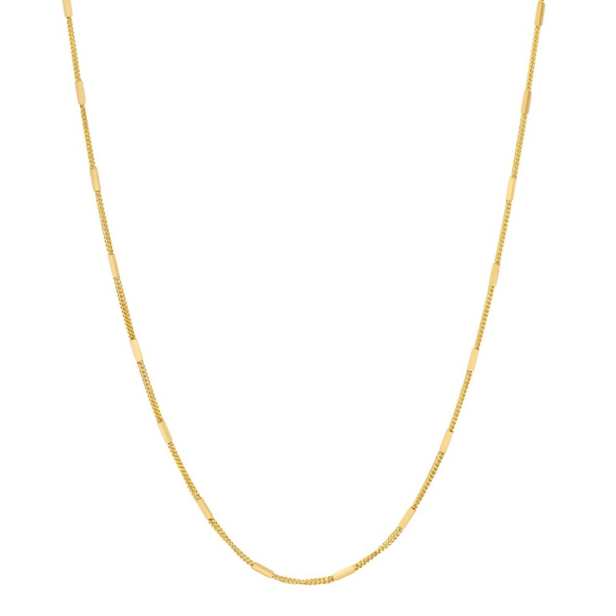 Jewelry BE Jewelry | 16" Bar Station Saturn Chain - 1.3Mm