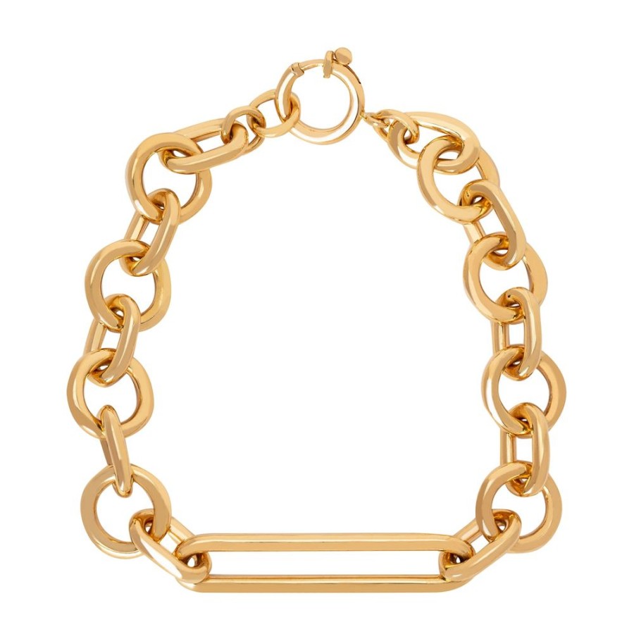 Jewelry Foundrae | Mixed Oversized Clip Bracelet - Yellow Gold