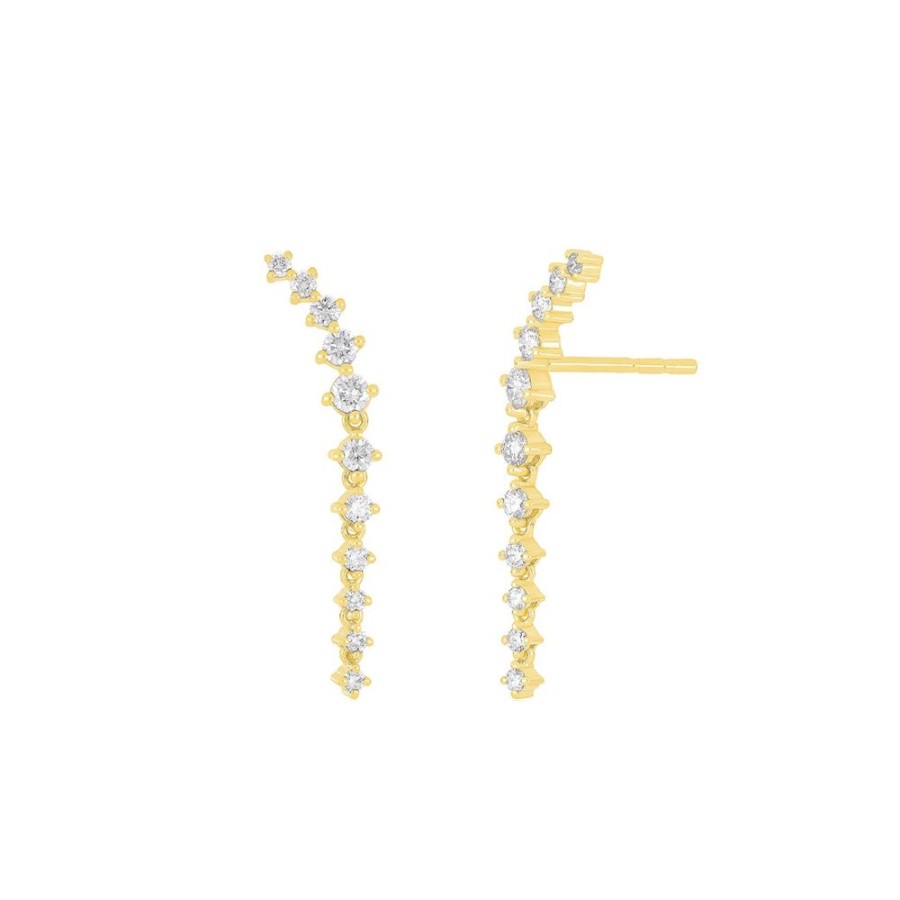 Jewelry EF Collection | Waterfall Earrings - Yellow Gold