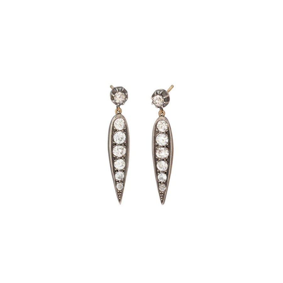 Jewelry Jenna Blake | Vintage Drop Diamond Earrings