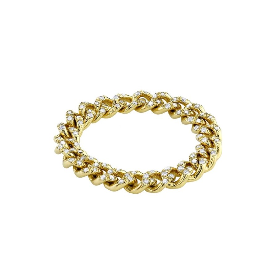 Jewelry SHAY | Baby Link Diamond Ring - Yellow Gold