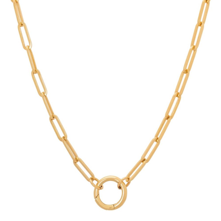 Jewelry Foundrae | Classic Fob Clip Chain With Chubby Annex - 22"